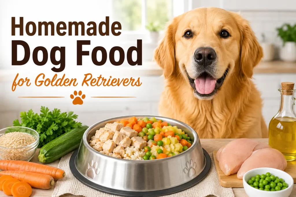Current image: Homemade Dog Food for Golden Retrievers