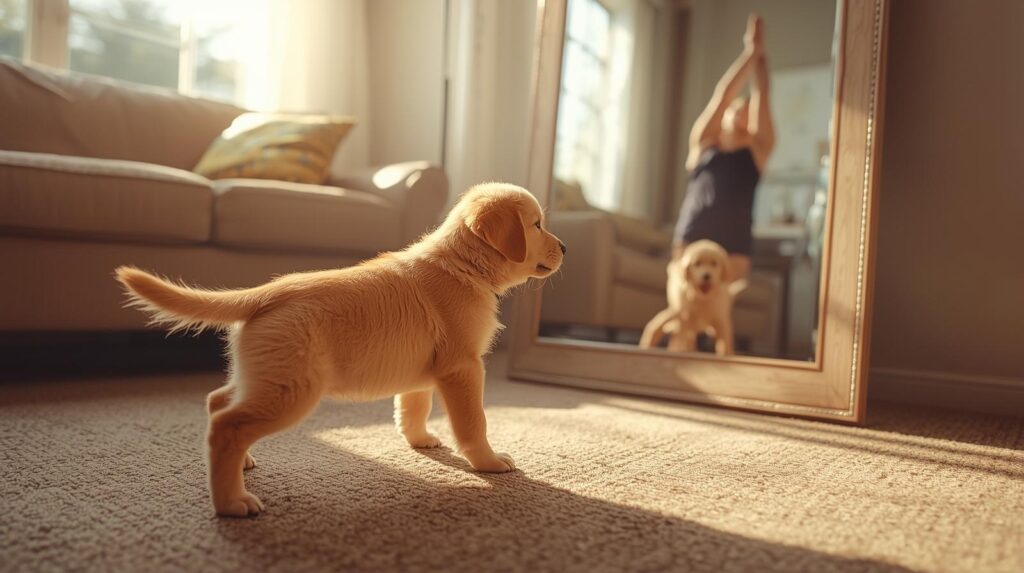 Golden retriever Puppy Yoga