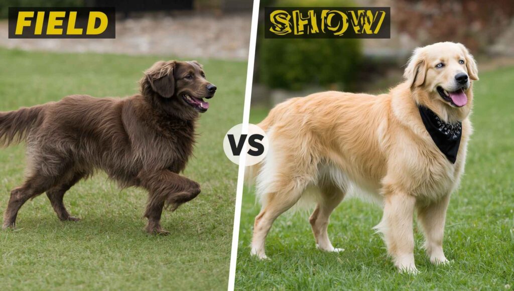 Current image: field line vs show line golden retriever