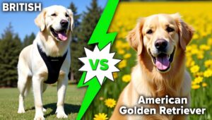 British Golden Retriever vs American
