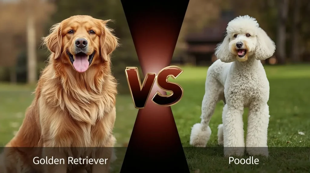 Current image: golden retriever vs Poodle
