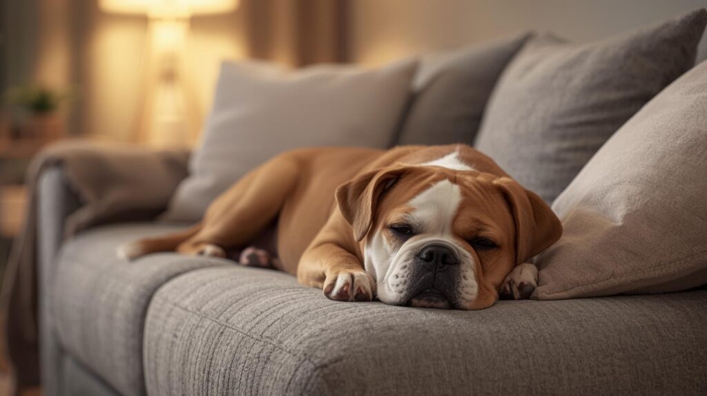 Golden Bull English Bulldog and Golden Retriever mix
