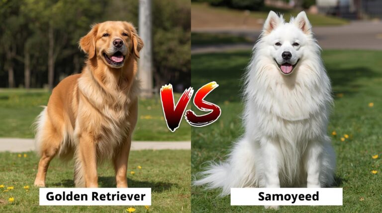 Golden Retriever vs Samoyed