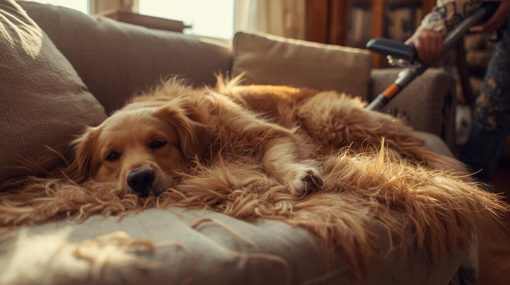 golden retriever shedding